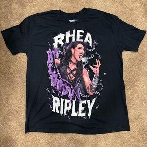 WWE Authentic Rhea Ripley Bloody Purple Chain Black Sz XL Sticker